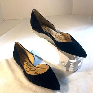 Sam Edelman Rodney Women’s Black Suede Slip On Pointy Toe Ballet Flats Size 8
